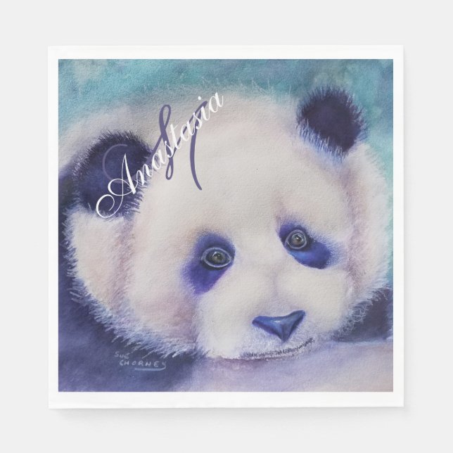 MONOGRAMM FÜR DAS SCHWARZE UND WEISSE PARTY SERVIETTE (Vorderseite)