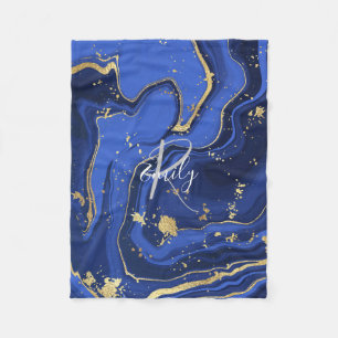 Monogramm für den Abstrakten Namen der lila weißen Fleecedecke