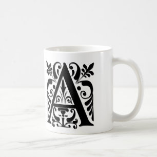 Monogramm für den Anfangsbuchstaben - Papierschnit Tasse