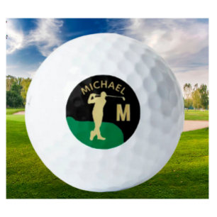 Monogramm für den benutzerdefinierten Golfernamen Golfball