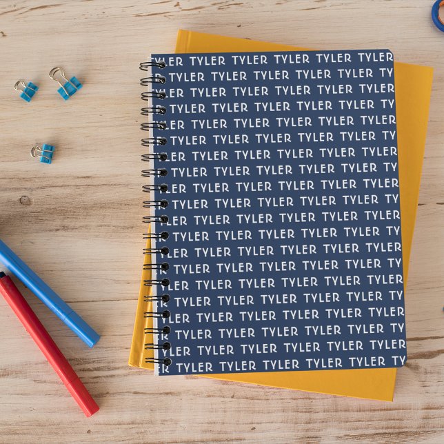 Monogramm für den blauen Wiederholungsnamen Notizbuch (Von Creator hochgeladen)