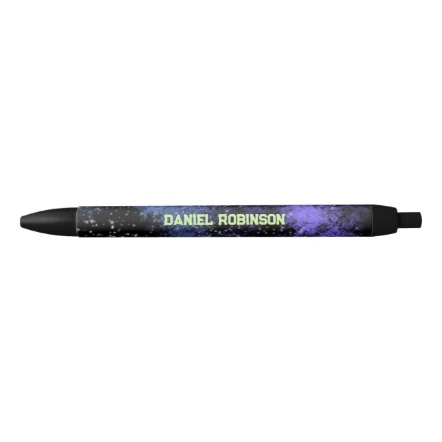 Monogramm für den coolen Space Night Sky-Skriptnam Kugelschreiber (Vorderseite)