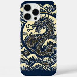 Monogramm für den japanischen Wave Dragon iPhone 16 Pro Max Hülle
