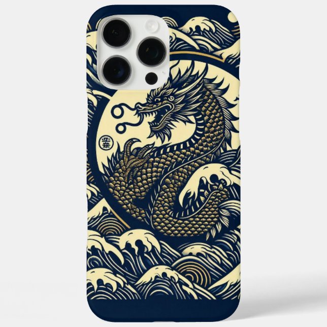 Monogramm für den japanischen Wave Dragon Case-Mate iPhone Hülle (Rückseite)