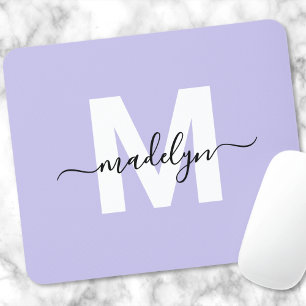 Monogramm für den lila Anfangsnamen Mousepad