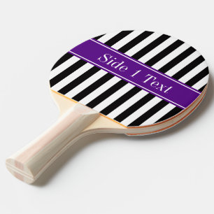 Monogramm für den Lila Bandnamen Schwarz-weiß Stre Tischtennis Schläger