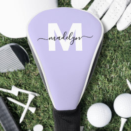 Monogramm für den lila Lavendel Golf Headcover