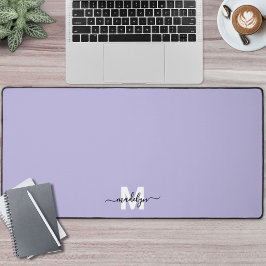 Monogramm für den lila Skriptnamen Schreibtischunterlage