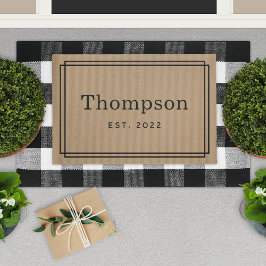 Monogramm für den Nachnamen der personalisierten T Fußmatte