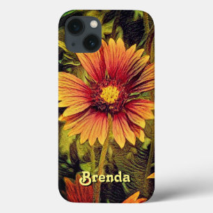 Monogramm für den Namen der Blume des Rades Case-Mate iPhone Hülle