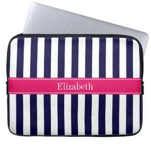 Monogramm für den Namen von Himbeeren mit blauem S Laptopschutzhülle