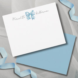 Monogramm für den personalisierten blauen Bogen Mitteilungskarte