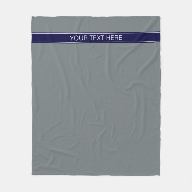 Monogramm für den roten, blauen Ribbon-Namen von F Fleecedecke (Vorderseite)