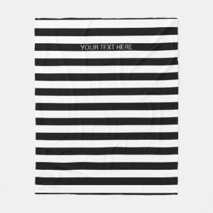 Monogramm für den Schwarz-weißen horizontalen Prep Fleecedecke