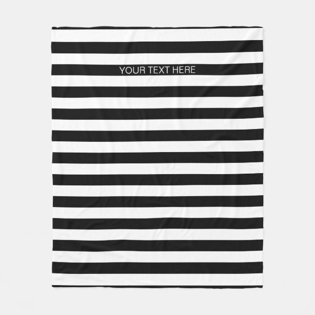 Monogramm für den Schwarz-weißen horizontalen Prep Fleecedecke (Vorderseite)
