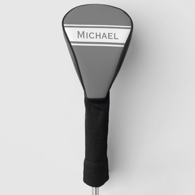 Monogramm für die Bezeichnung der grauen Streifen Golf Headcover (Vorderseite)