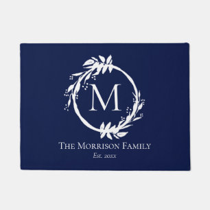 Monogramm für die Bezeichnung der modernen Navy B Fußmatte