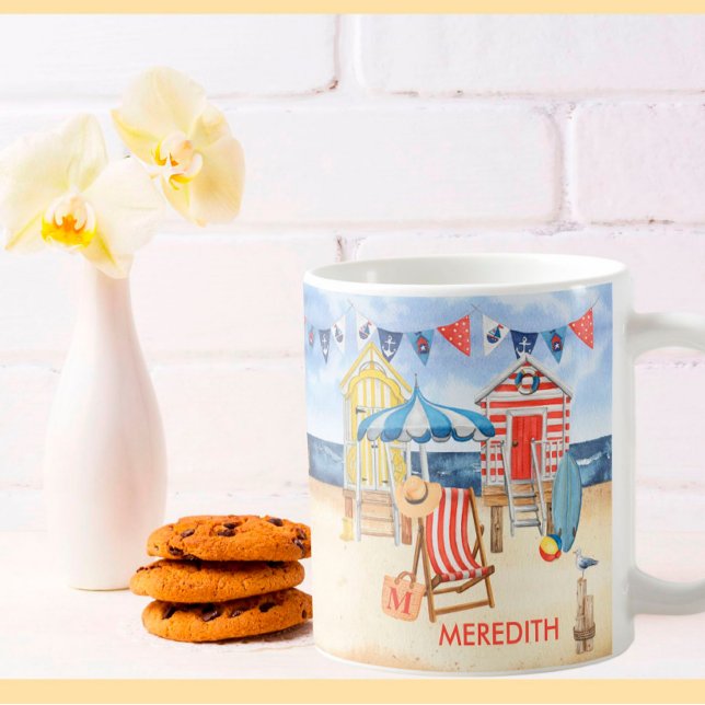 Monogramm für die Bezeichnung des Summer Shore Bea Kaffeetasse (Von Creator hochgeladen)