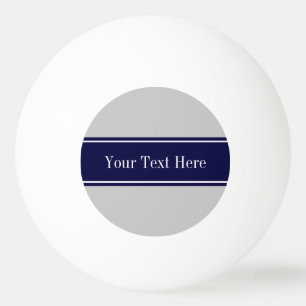 Monogramm für die Bezeichnung "Solid Gray Navy Blu Tischtennisball