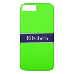 Monogramm für die Bezeichnung von Solid Lime Green iPhone 8 Plus/7 Plus Hülle