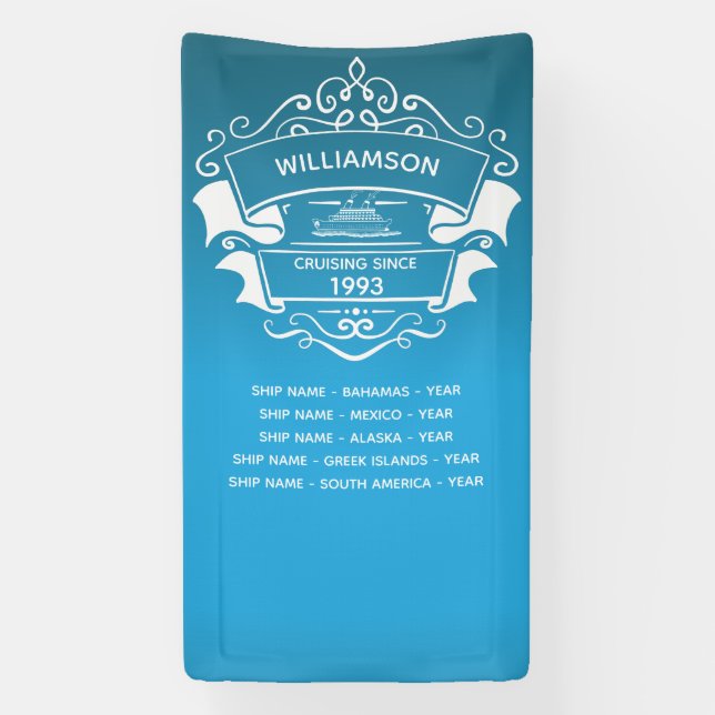 Monogramm für die Decoder des Schiffes für Kreuzfa Banner (Vertikal)