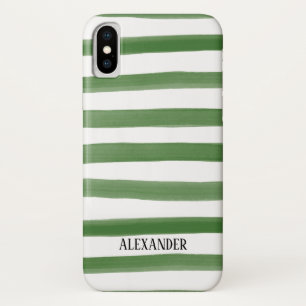 Monogramm für die Farbe Grün und Weiß Case-Mate iPhone Hülle