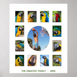 Monogramm für die FotoCollage der Familie Poster