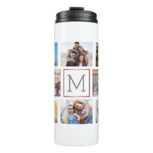 Monogramm für die FotoCollage der Familie Thermosbecher