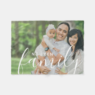 Monogramm für die personalisierte Familie und benu Fleecedecke
