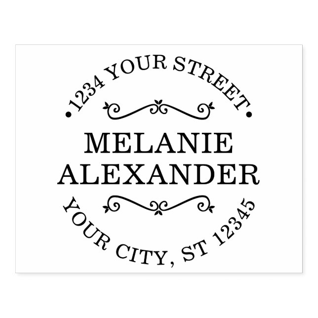 Monogramm für die Rücksendeadresse von Firmenverpa Gummistempel (Prägung)