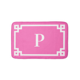 Monogramm für die Tastenkombination Hot Pink und W Badematte