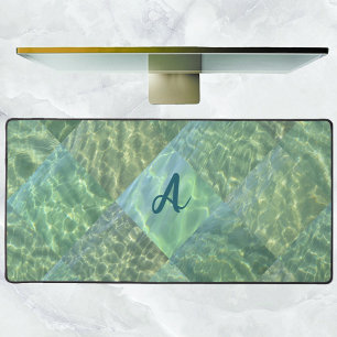 Monogramm für die Wasserpatchwork-Monographie Schreibtischunterlage