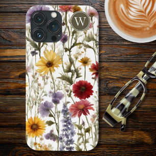 Monogramm für die Wildblumen in den Ländern Case-Mate iPhone Hülle