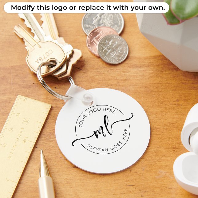 Monogramm für einfache Geschäftsprämien - Anfänge  Schlüsselanhänger (Von Creator hochgeladen)