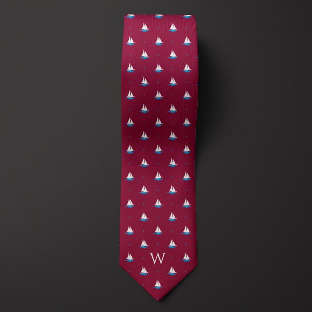 Monogramm für einfaches Sailboat Krawatte (Von Creator hochgeladen)
