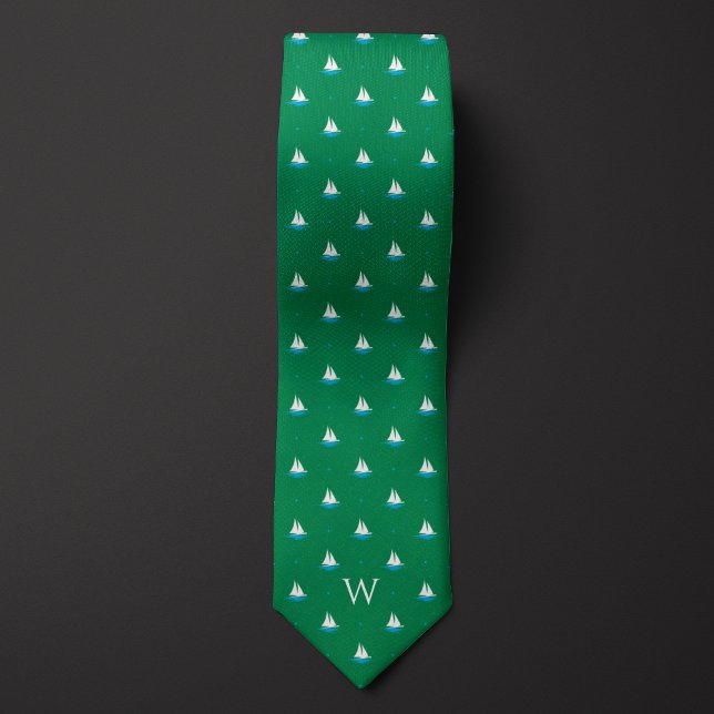 Monogramm für einfaches Sailboat Krawatte (Von Creator hochgeladen)