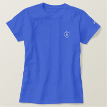 Monogramm für Frauen bestickt Royal Blue T - Shirt