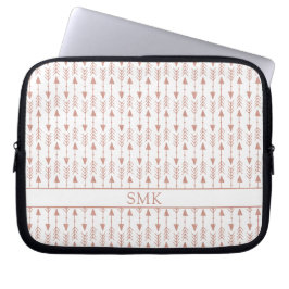 Monogramm für Girl-Rose-Gold-Foil-Tribal-Pfeile Laptopschutzhülle
