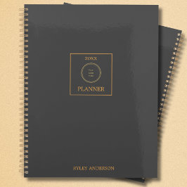 Monogramm für graue und goldene Firmenlogos Planer