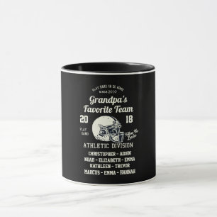 Monogramm für Großvater und Opa-Fußball Tasse