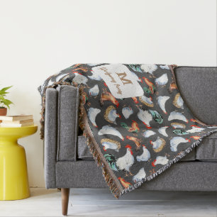 Monogramm für Hühnerfamilien Decke