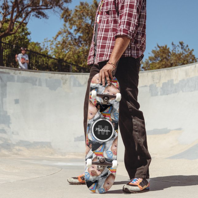 Monogramm für Ihr Foto anpassen Skateboard (Außenbereich 2)