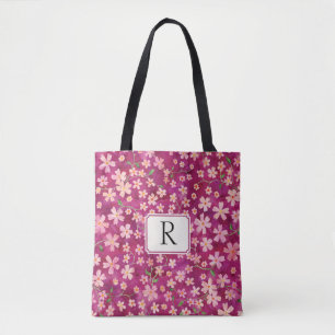 Monogramm für ihr Gefallen, Blumenrosa und Rose