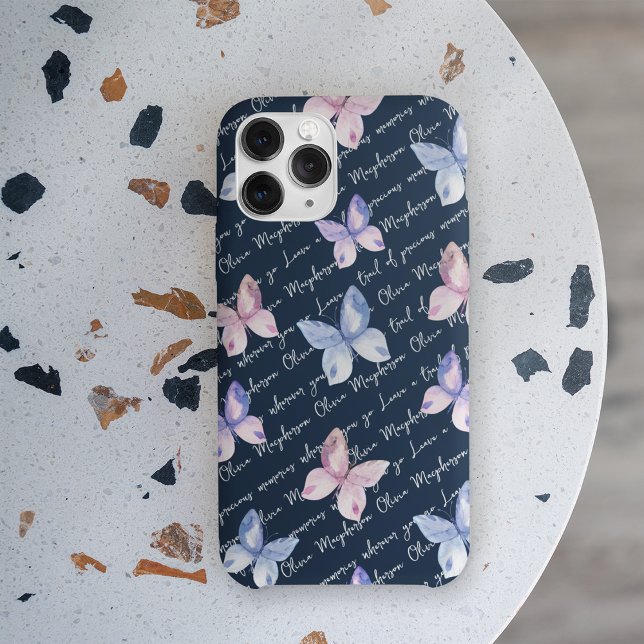 Monogramm für inspirierende Zitatstrümpfe Case-Mate iPhone Hülle (Von Creator hochgeladen)