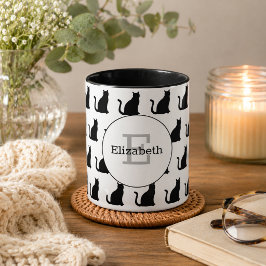 Monogramm für Katzen, Katzen und mehr Katzen Tasse