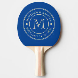 Monogramm für königliche Hochzeit im Stil der Mitt Tischtennis Schläger