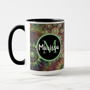 Monogramm für lebendige Mandalas Tasse