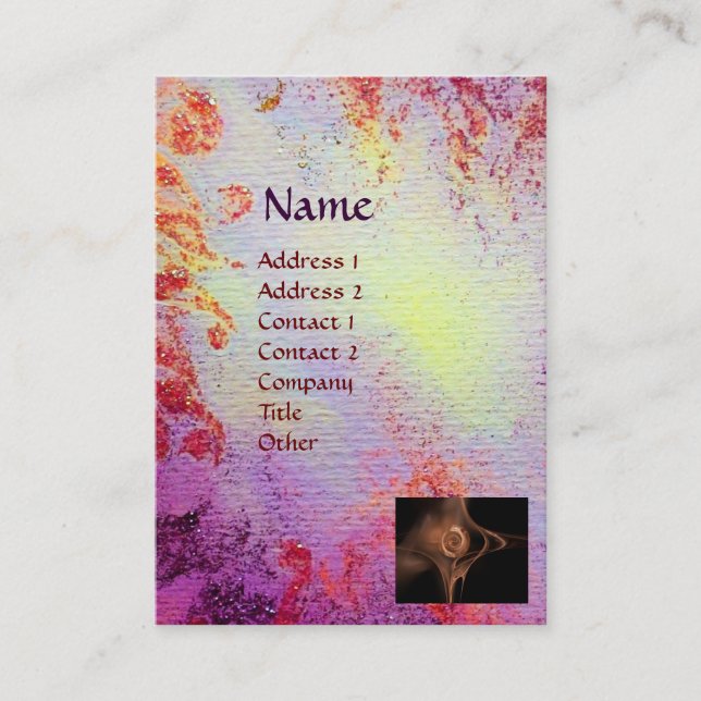 MONOGRAMM FÜR LEICHTE ERINNERUNGEN VISITENKARTE (Vorderseite)