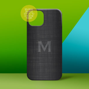 Monogramm für Männer mit Leinenschau Case-Mate iPhone Hülle