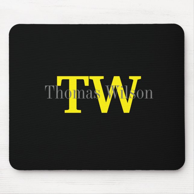 Monogramm für Männer Modernes Minimalistisch Schwa Mousepad (Vorne)